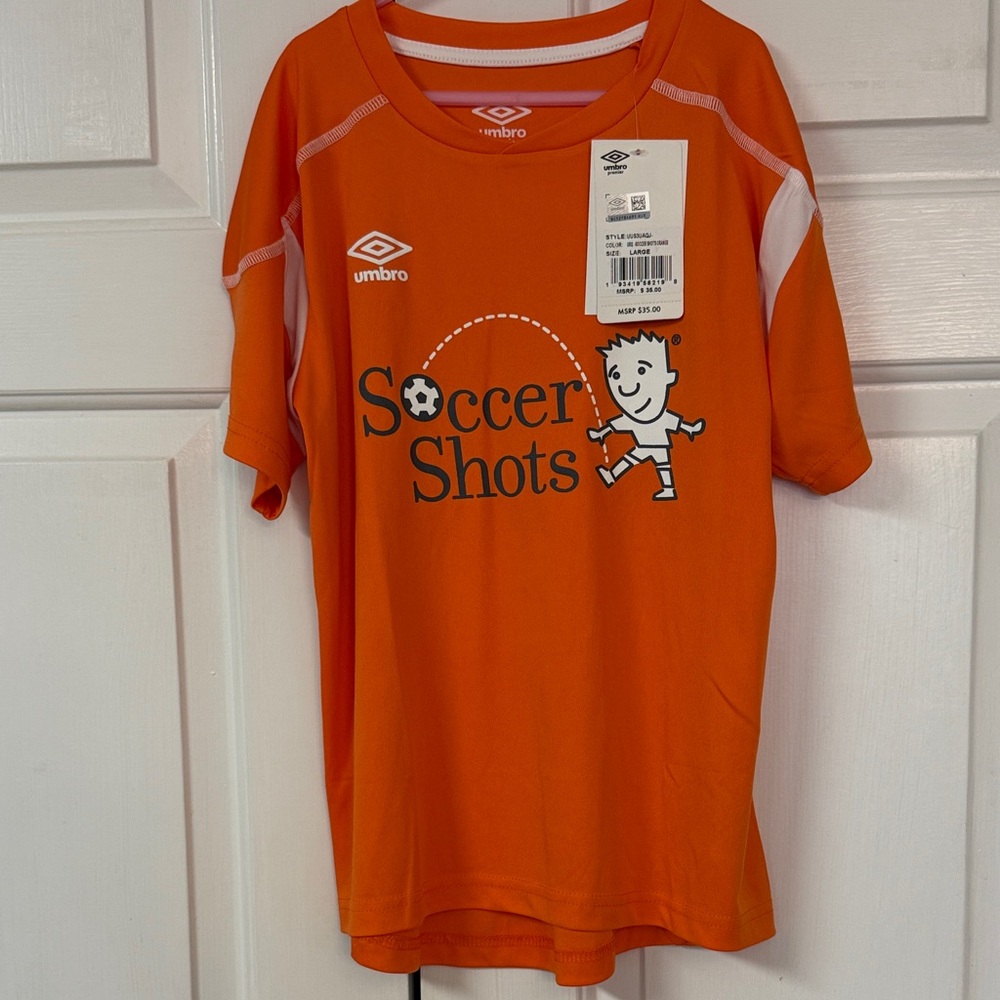 Umbro Kids Orange Soccer Shots Jersey